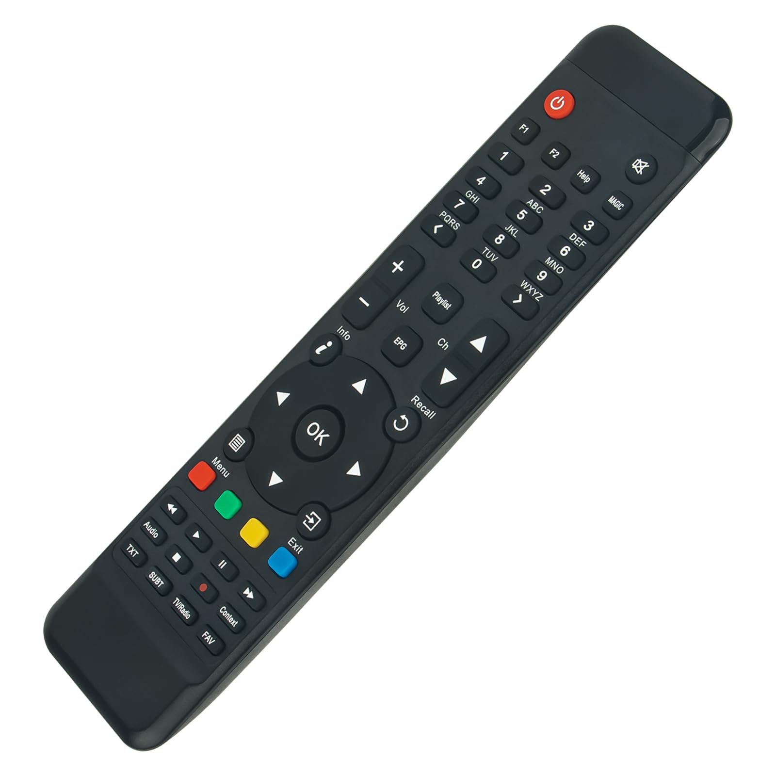 VINABTY Telecomando sostitutivo Adatta per Uclan Digital DVB-S / S2 / T2-MI/MS HDTV Receiver/IPTV/OTT Mediaplayer Sub uClan Premium RCU v2.0 Learning Remote Control Unit