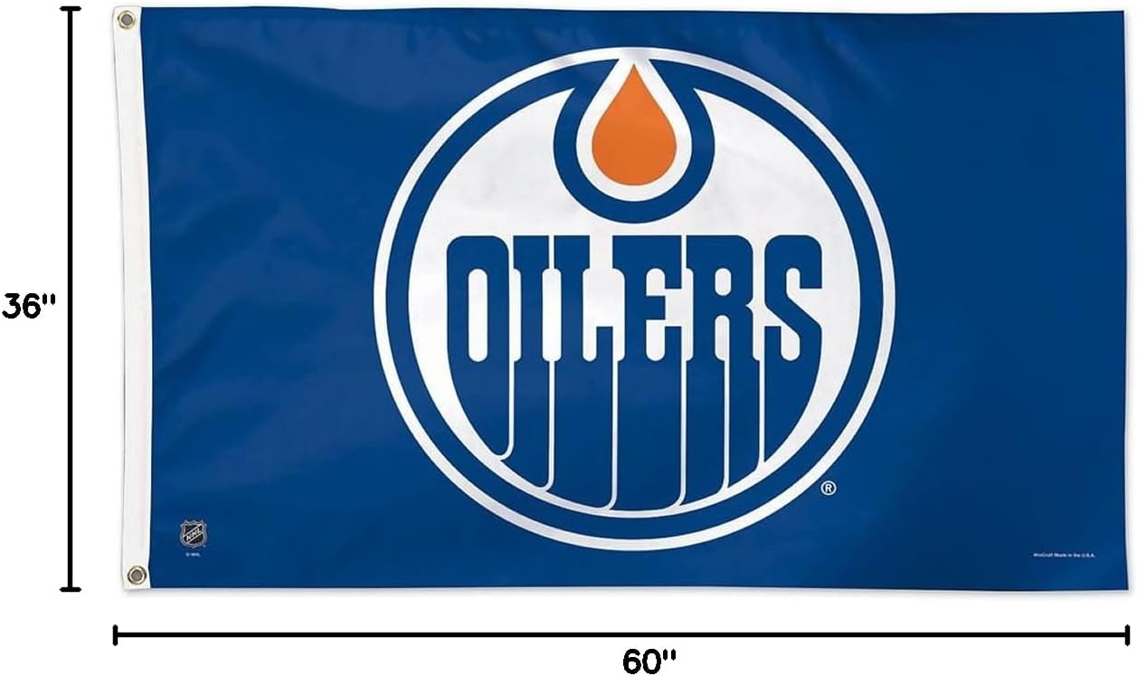 Wincraft Edmonton Oilers 3x5 Flag Deluxe Grommets Logo NHL