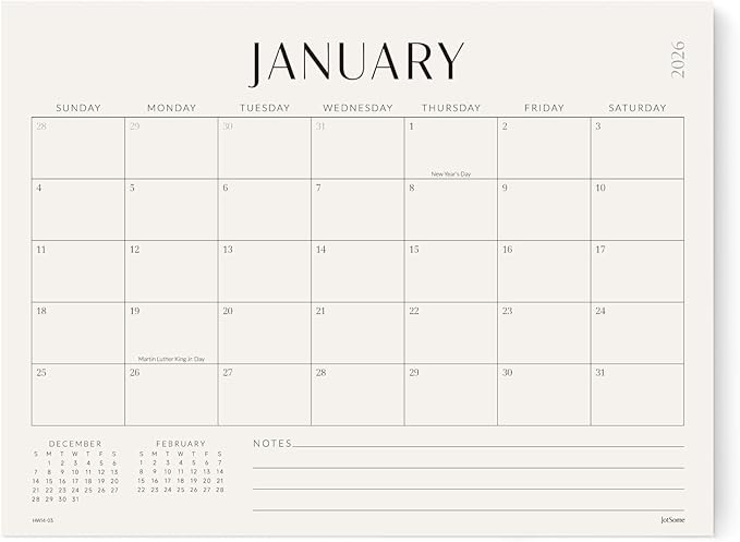 Jotsome Magnetic Calendar for Refrigerator 2026-2027, Monthly Fridge Calendar From January 2026 to June 2027 14x10.5 inch, Easy Planning, Gift for the Holidays (Horizontal)