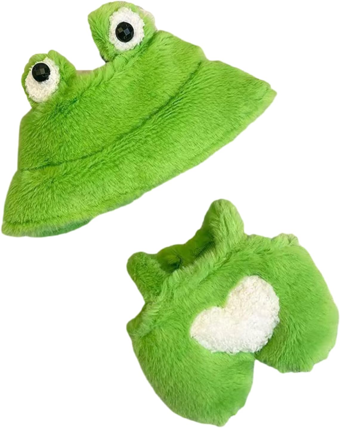 Fit Labubu Doll Animal-Themed Outfit Set (No Doll) Cute Character-Inspired Costume with Ears and Tail for Lifestyle Display Scenes (Green Frog Set)