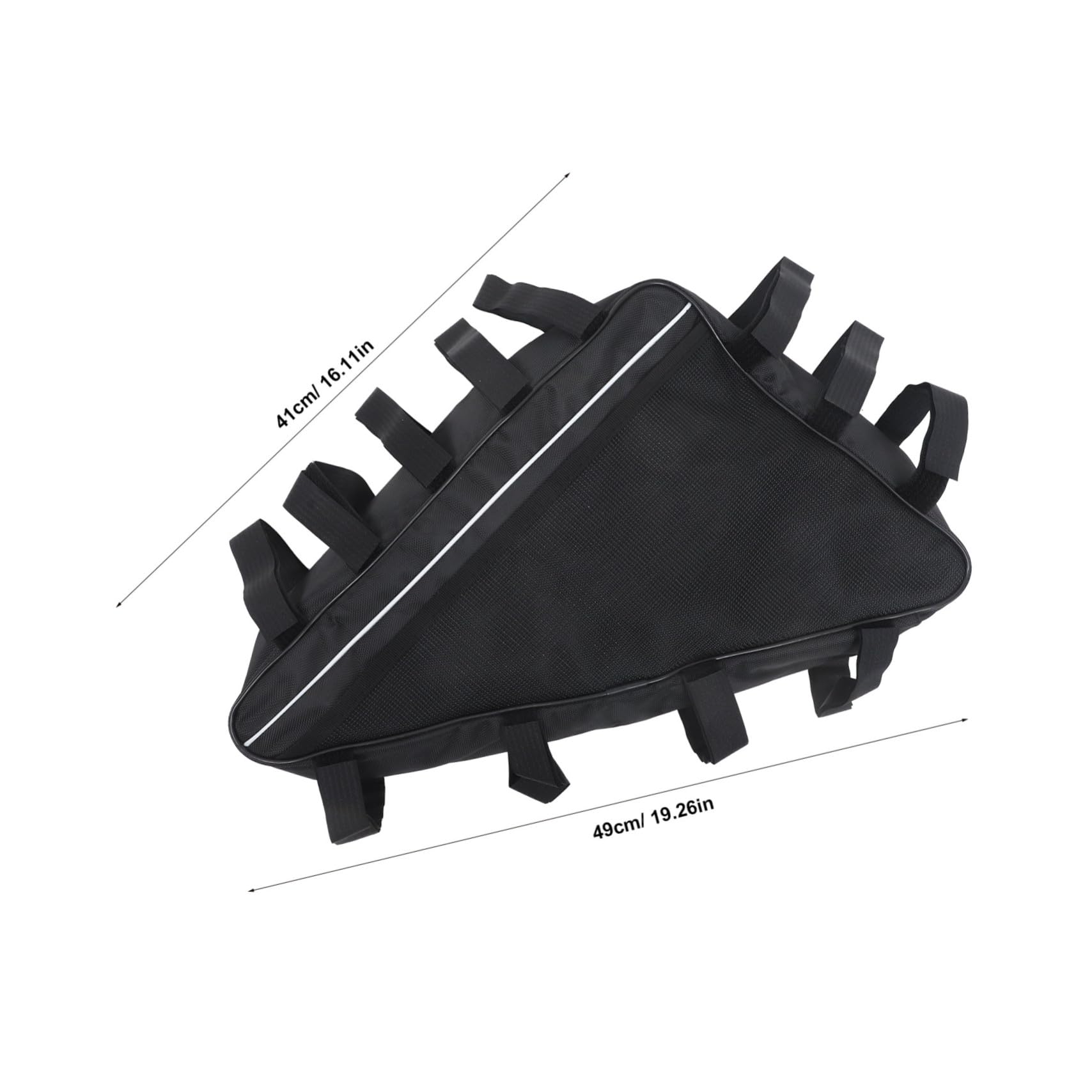 Borsa Triangolare da Bici per Telaio, Nera, Oxford | Grande Capacità, Resistentee Intemperie E’usura, Facile da Installare per Ciclismo e Trekking
