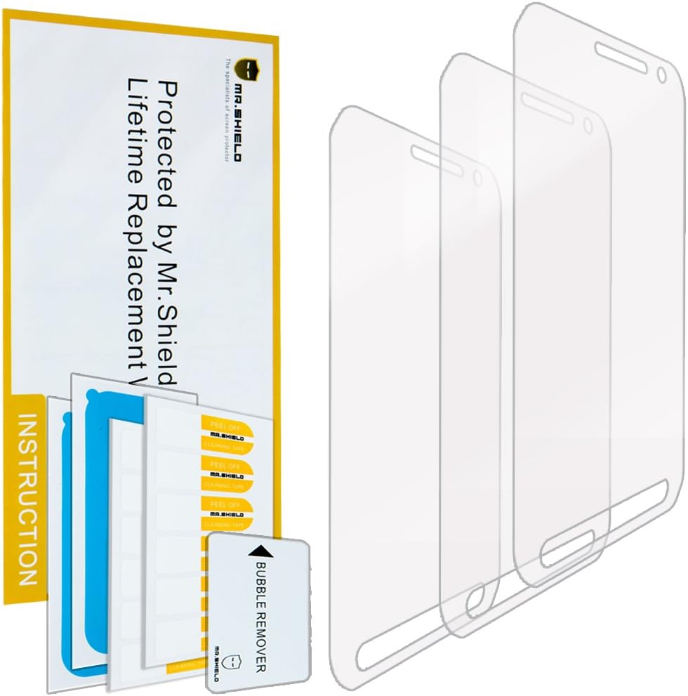 Mr.Shield Designed For Samsung Galaxy S6 Active (Not Fit For Galaxy S6) Premium Clear [PET] Screen Protector [3 PACK] with Lifetime Replacement