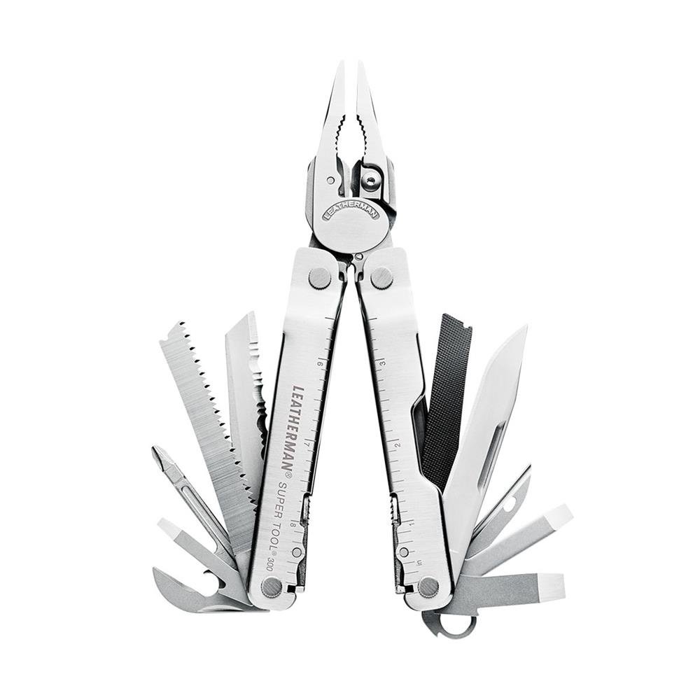 LEATHERMAN - Super Tool 300, grand outil multifonction avec 19 outils et étui en nylon