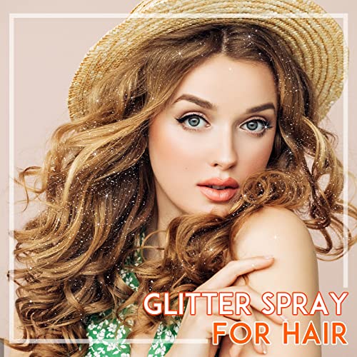 Latibell Glitter Spray Mist, Body Glitter Spray, Hair Glitter Spray, Glitter Spray For Hair And Body, Body Shimmer Spray, Body Glitter For Women, Cosmetic Glitter Sparkle Glitter- Silver, 2.7 Fl Oz #TOP1