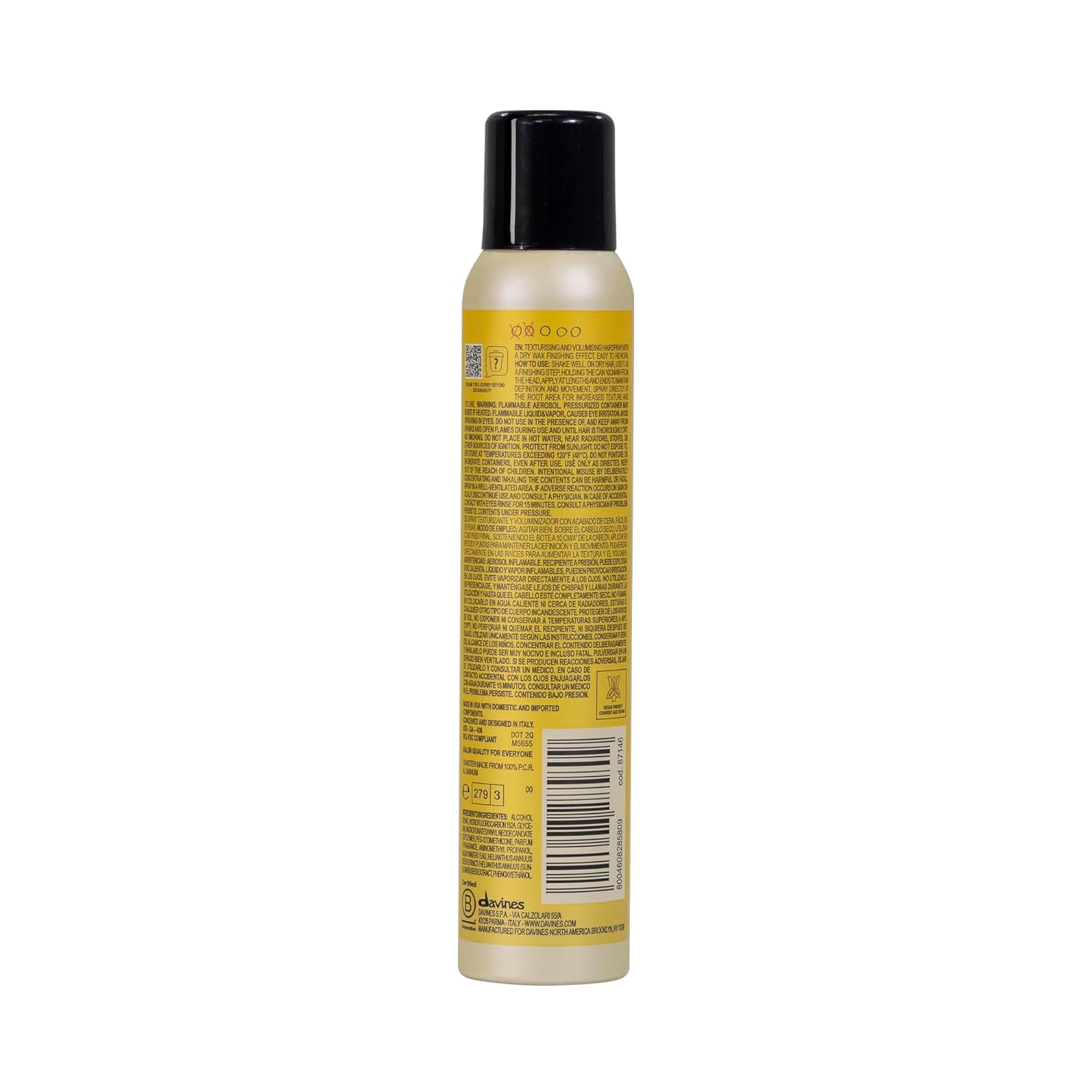 Davines This Is A Dry Wax Finishing Spray, Strong Hold Texture & Definition - Creates Satin-Matte Texture & Separates Strands without Stiffness, 6.76 Fl Oz - Image 2