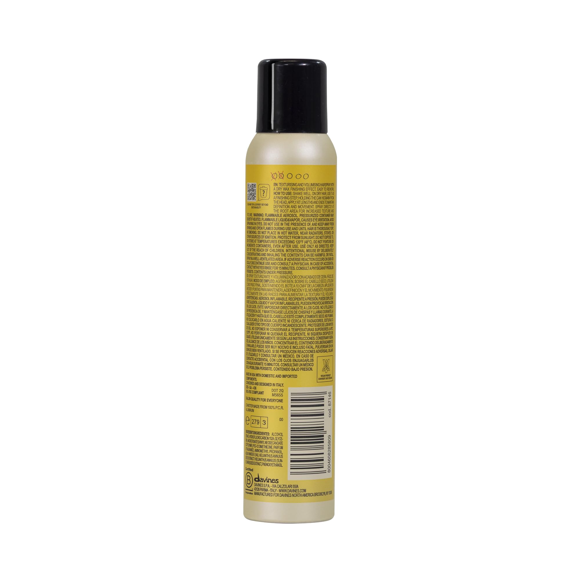 Davines This Is A Dry Wax Finishing Spray, Strong Hold Texture & Definition