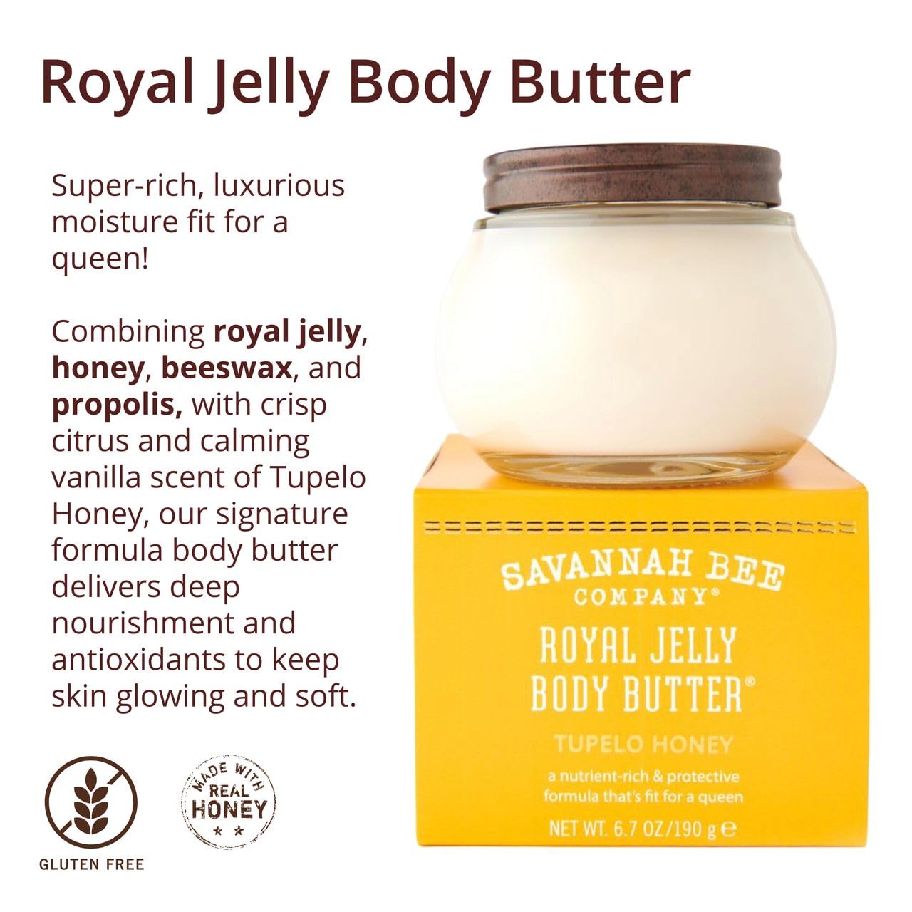Savannah Bee Company Royal Jelly Body Butter - Deep Hydrating Body Butter for Dry Skin - Image 4
