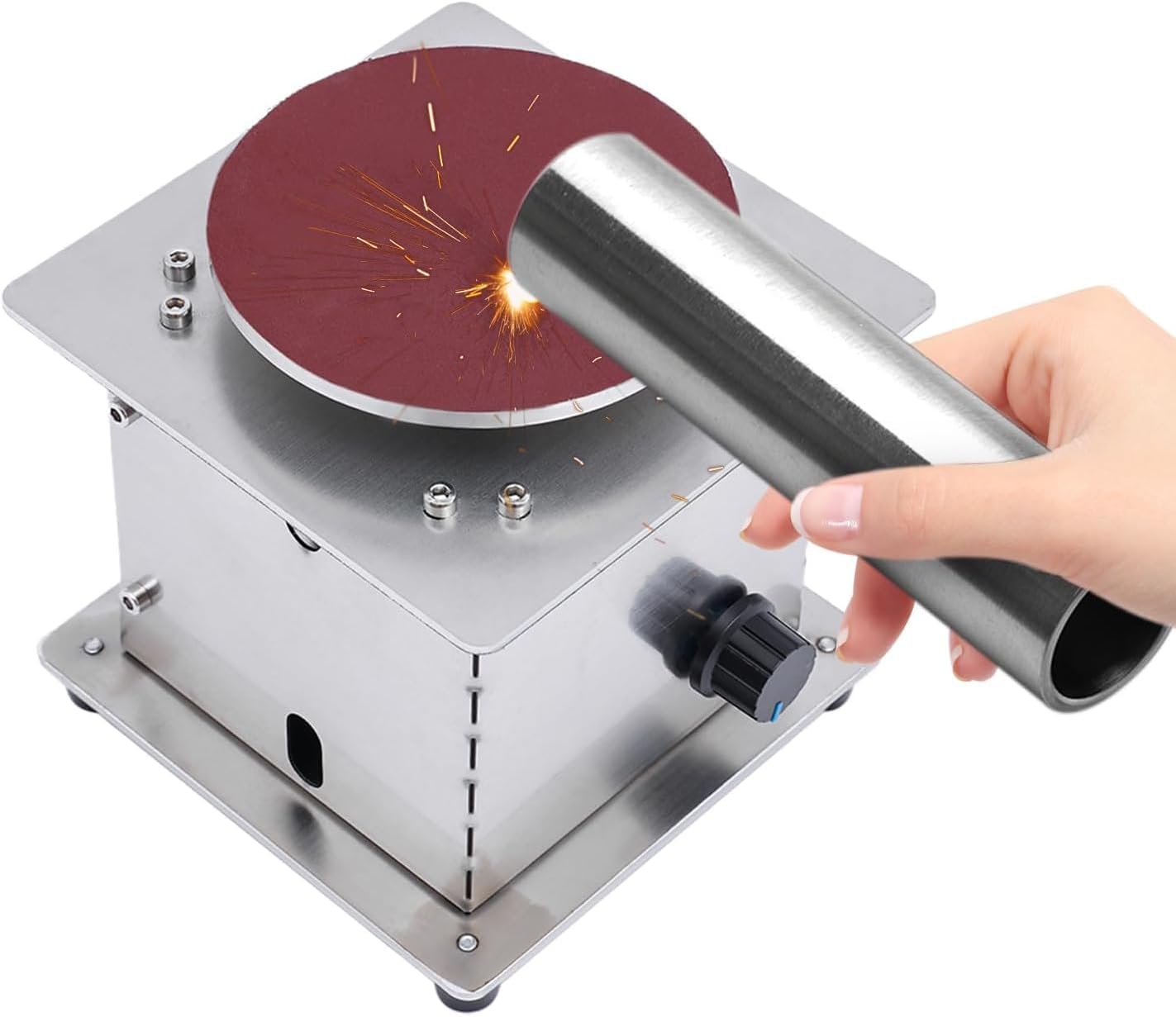 4-inch Mini Disc Sander 6000rpm 200w Tabletop Bench Grinder For Wood, Metal, And Crafts - Compact Sanding Machine For Precision Finishing