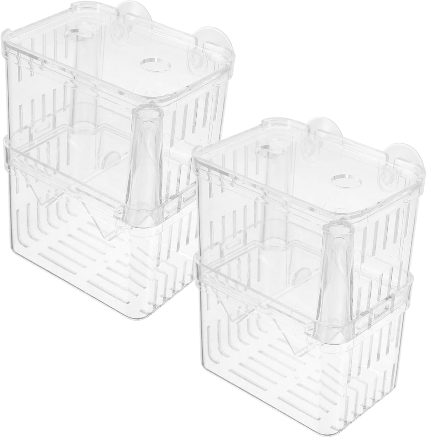 2Pcs Fish Breeding Box Double Layers Large Aquarium Isolation Holder for Hatchery Suitable for Betta and Other Fish Random Color