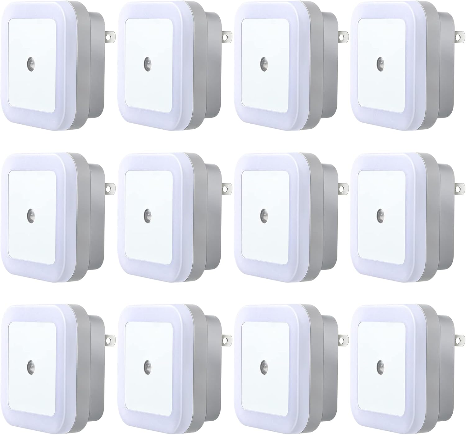 Hortsun 12 Pack LED Night Lights Plug Into Wall with Smart Sensor Nightlights with Light Sensors for Bedroom, Bathroom, Toilet, Stairs, Kitchen, Hallway (White) Hortsun 12 Pack LED Night Lights Plug Into Wall with Smart Sensor Nightlights with Light Sensors for Bedroom, Bathroom, Toilet, Stairs, Kitchen, Hallway (White)