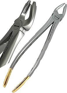 Universal Upper EXTRACTING Forceps F1 Tooth EXTRACTING Forceps with Gold Handle Tips German Premium CYNAMED