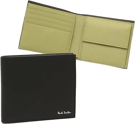 Amazon | [ポール・スミス] 二つ折り財布 ブラック グリーン メンズ 