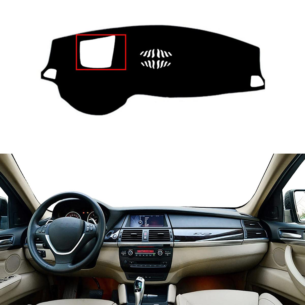 Alfombrilla salpicadero BMW X6 E71 protector salpicadero coche interior LHD 7
