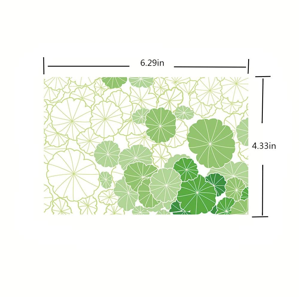 Sello transparente de silicona transparente con fondo de hoja de loto verde, sello de goma para hacer tarjetas, decoración y álbumes de recortes