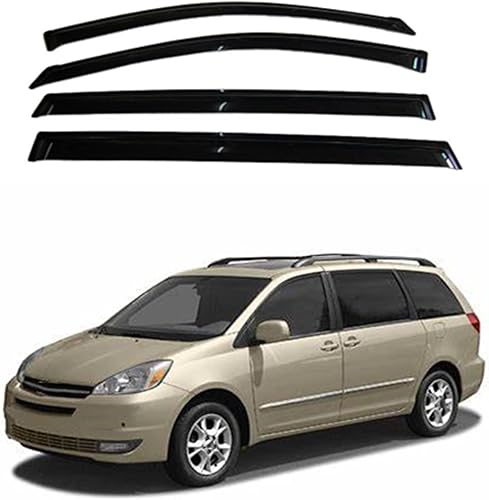 waltyotur 4 viseras de Ventana de Estilo Delgado para Toyota Sienna 2004 2005 2006 2007 2008 2009