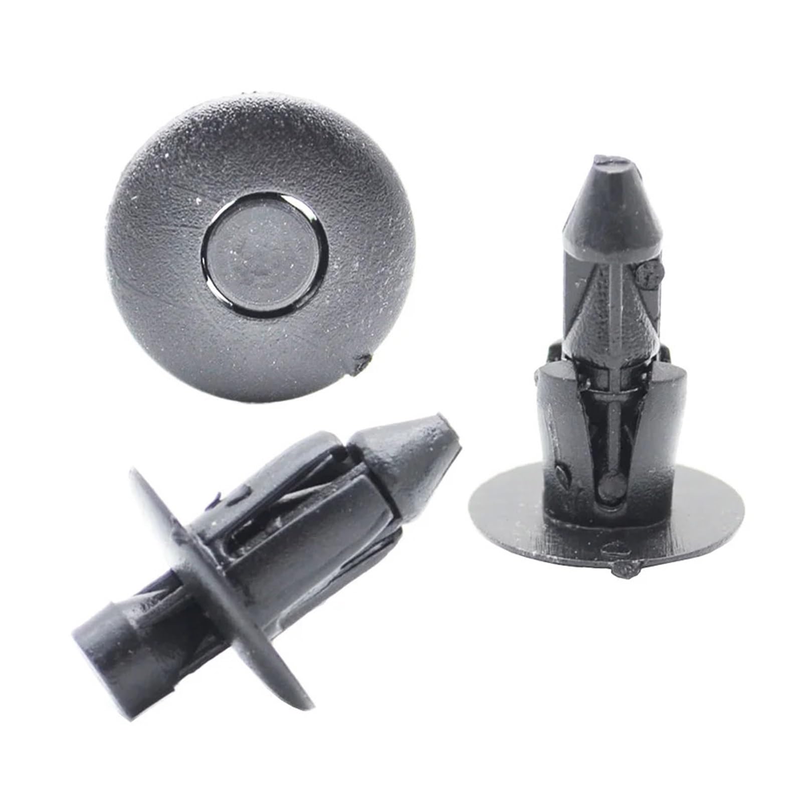 KXFVYNE 100 Pcs Car Fastener 7mm Dia Hole Black Push Retainer Rivets Clips Compatible Automobile Door Bumper Cover Trim