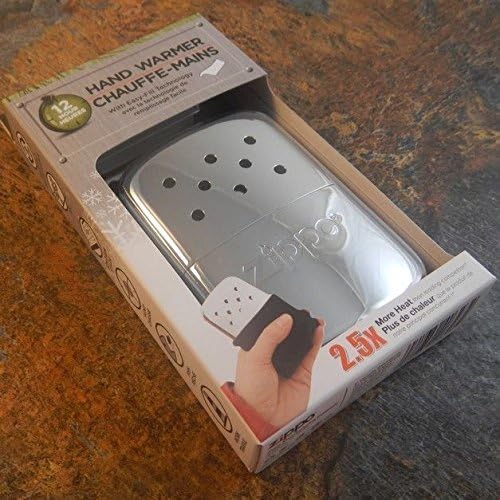 Zippo Hand Warmer Chrome Finish Up To 12 Hours 40323 W/ Filler Cup + Warming Bag