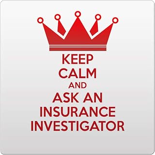 Makoroni - KEEP CALM AND ASK AN INSURANCE INVESTIGATOR 4"x4" Ceramic Drink Coaster Trive w/Cork Backing, DesE79