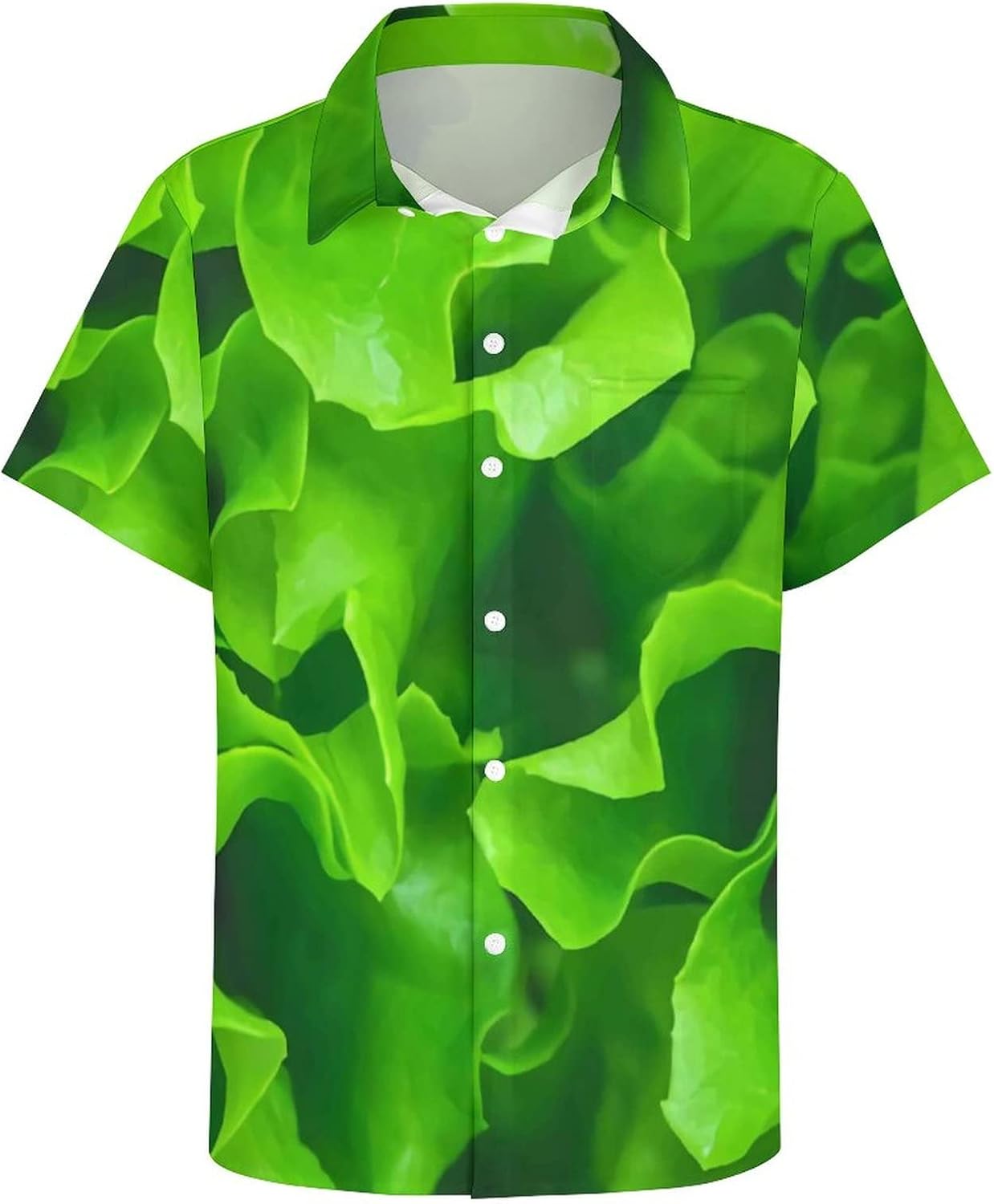 Amazon | [KalinKay] 3DプリントTシャツ メンズ 緑のレタス柄 半袖