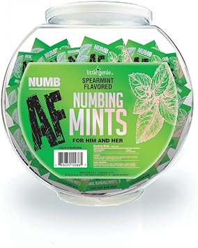 Numb Af - Spearmint Flavored Numbing Mints - Display - 100 Pcs