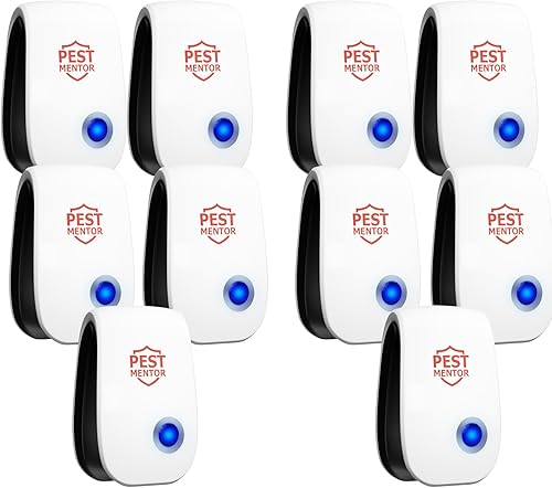 Repelente ultrasónico de plagas para interiores, paquete de 10 repelentes de insectos, enchufe ultrasónico para cucarachas, ratones, insectos,