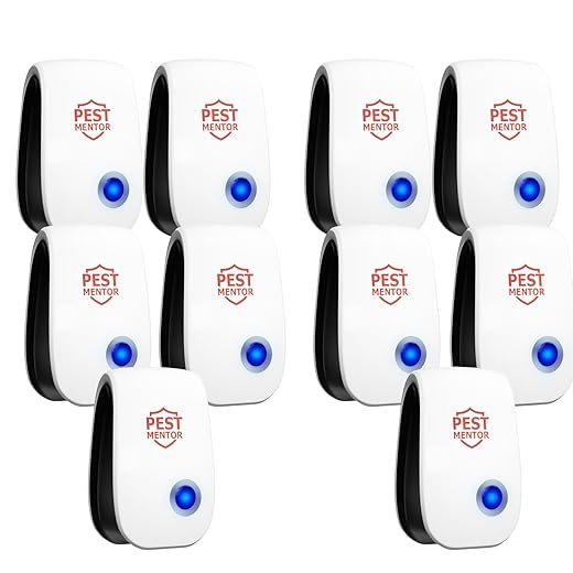 Ultrasonic Pest Repellent Indoor 10 Pack Insect Repellent, Ultrasonic Plug in for Cockroaches, Mouse, Bugs, Mosquito, Mice, Spider, Ant, Rodent Repellent, Silent, Energy-Efficient