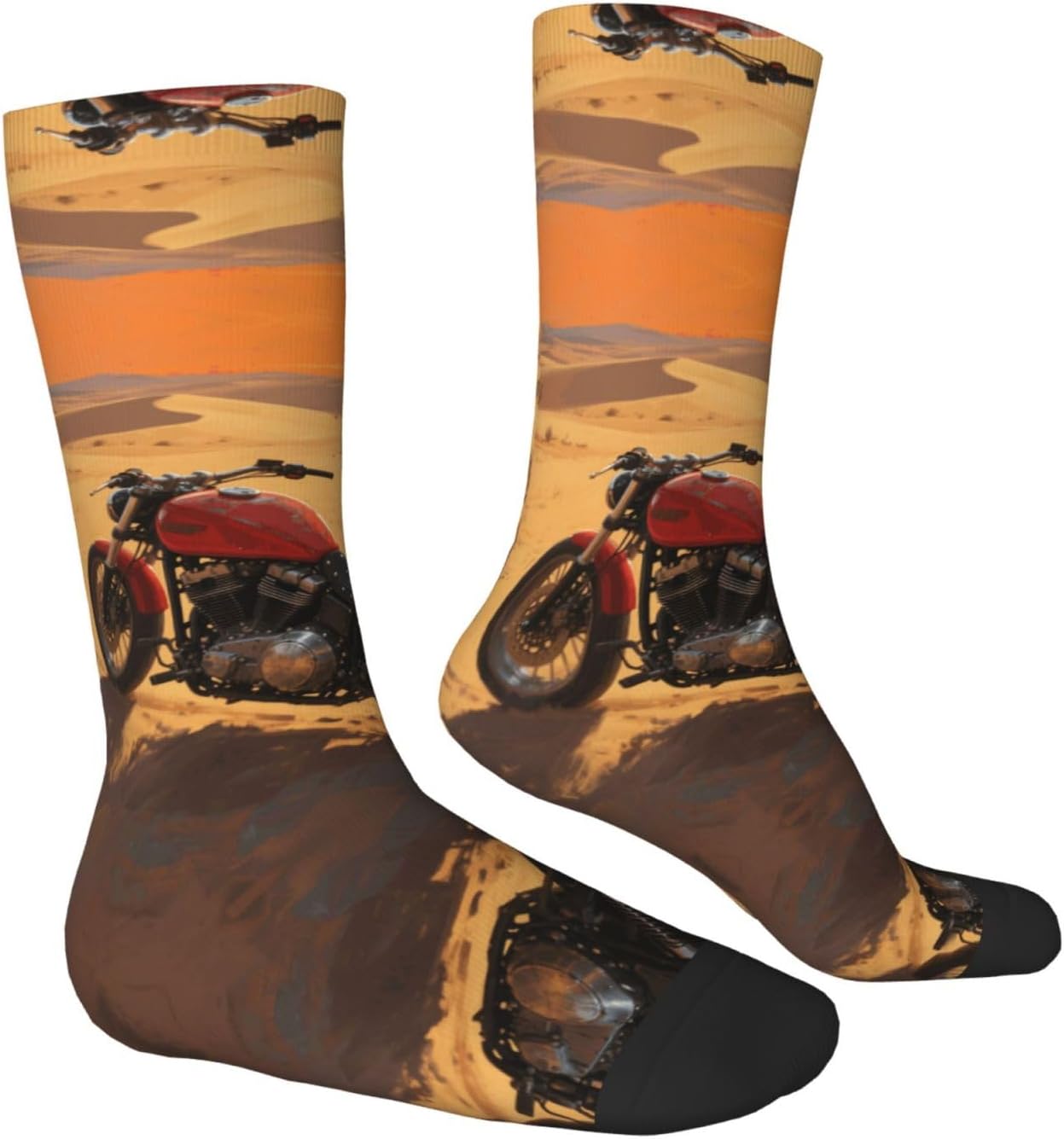 Calf Socks Casual Above Ankle Sock MotorcycleCrew Socks for Men Women Moisture Wicking Cushion Sports