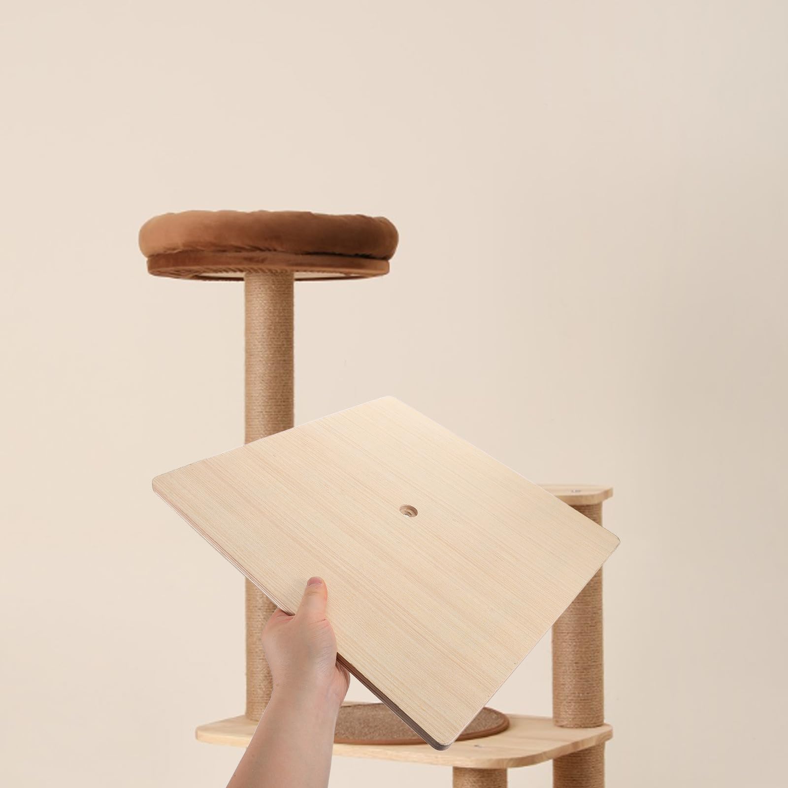 Mensola per Gatti in Legno Alta Capacità di Carico, Design Modulare Versatile, Piattaforma Robusta per Uso Interno e Accessorio per Arrampicata