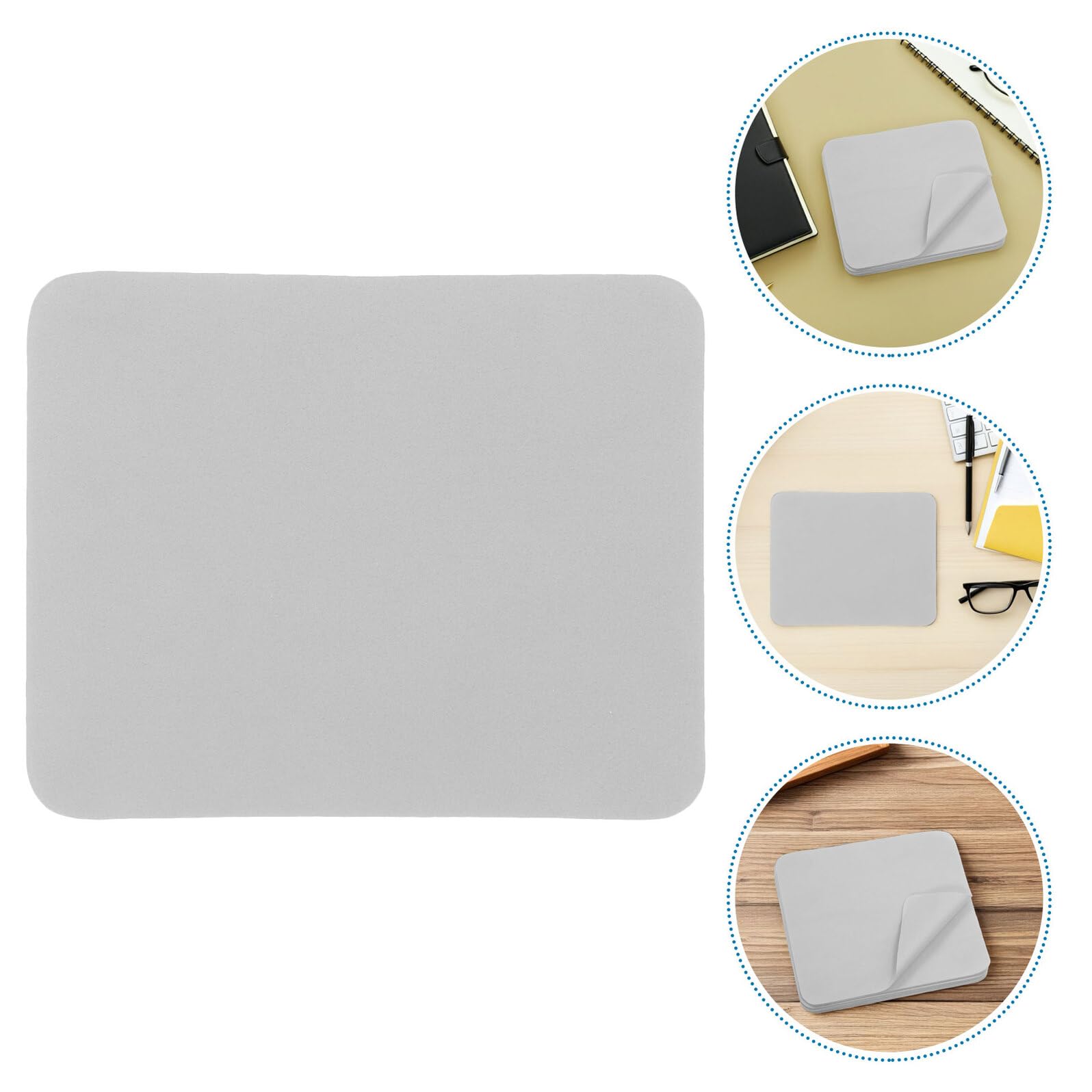 50 Pezzi Panno Pulizia Occhiali Microfibra Doppia Faccia in Finta Scamosciata Grigio Chiaro Morbido e Resistente per Lenti Schermi e Occhiali da Sole Rimuove Olio e Macchie Senza