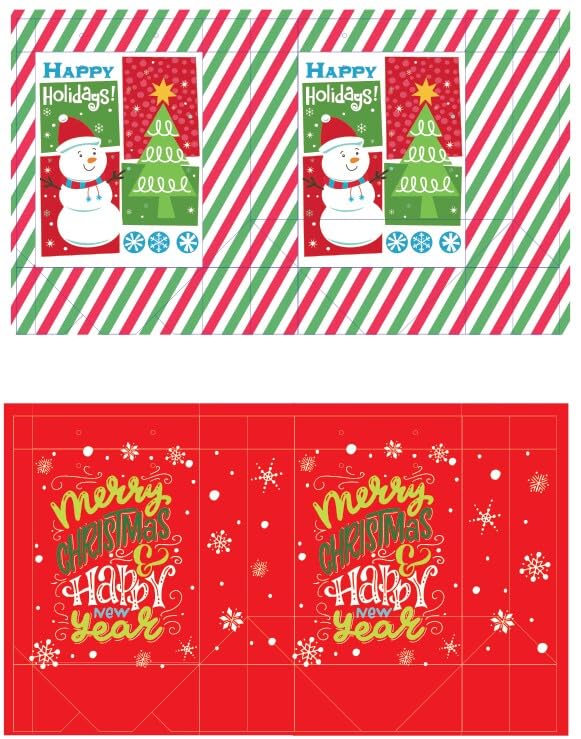 ZMCINER 16 PCS Christmas Gift Bags Assorted Sizes with Handle Holiday Gift Bags Bulk Paper Gift Bags for Wrapping Present