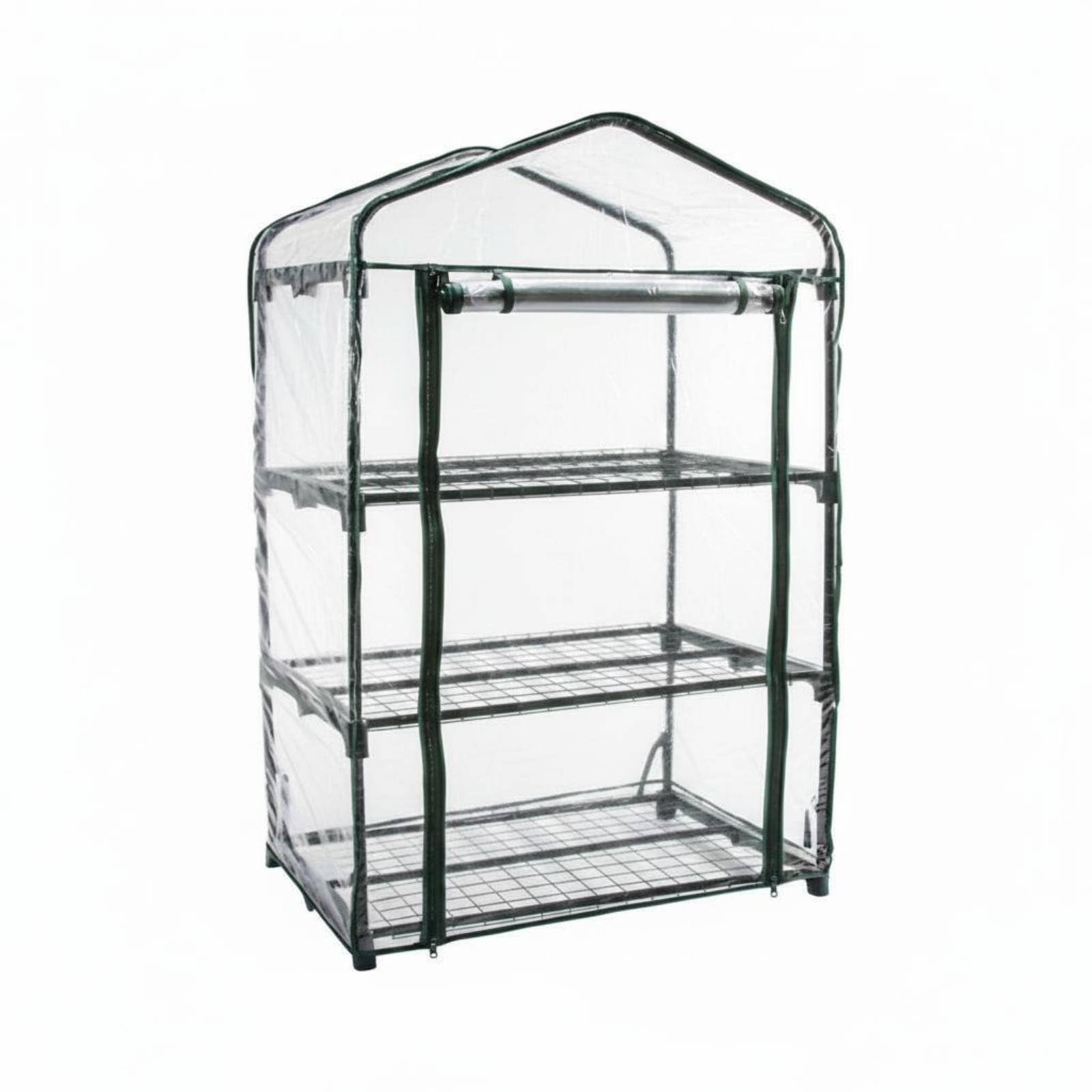 Clear PVC Greenhouse Cover Transparent Portable Mini Greenhouse Cover Waterproof Zippered Plant Shelter for Balcony, Winter, 3-Tier-image-20