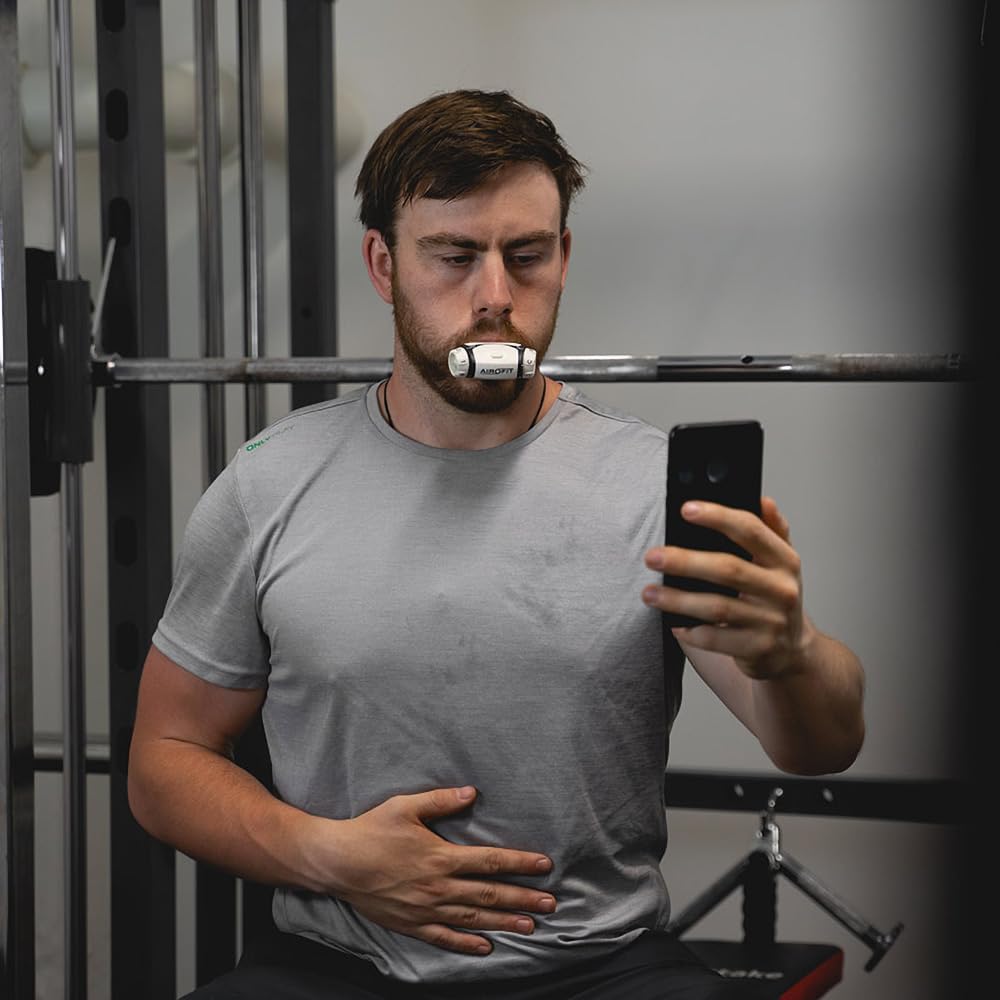 Airofit Pro 2.0 : Entraîneur Respiratoire & Application de Respiration Guidée | Améliore la Capacité Pulmonaire et Le Bien-être Général | Excellent pour Les Sportifs