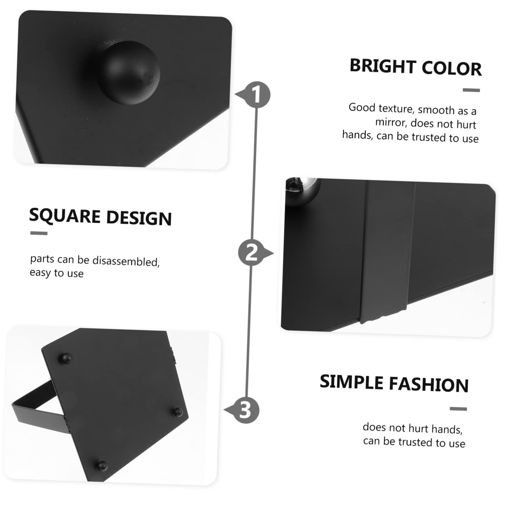 Hemobllo Servilletero de Mesa de Acero Inoxidable Negro, de Pie, Fácil de Usar, Estilo Minimalista, Adecuado para Baño y Hogar