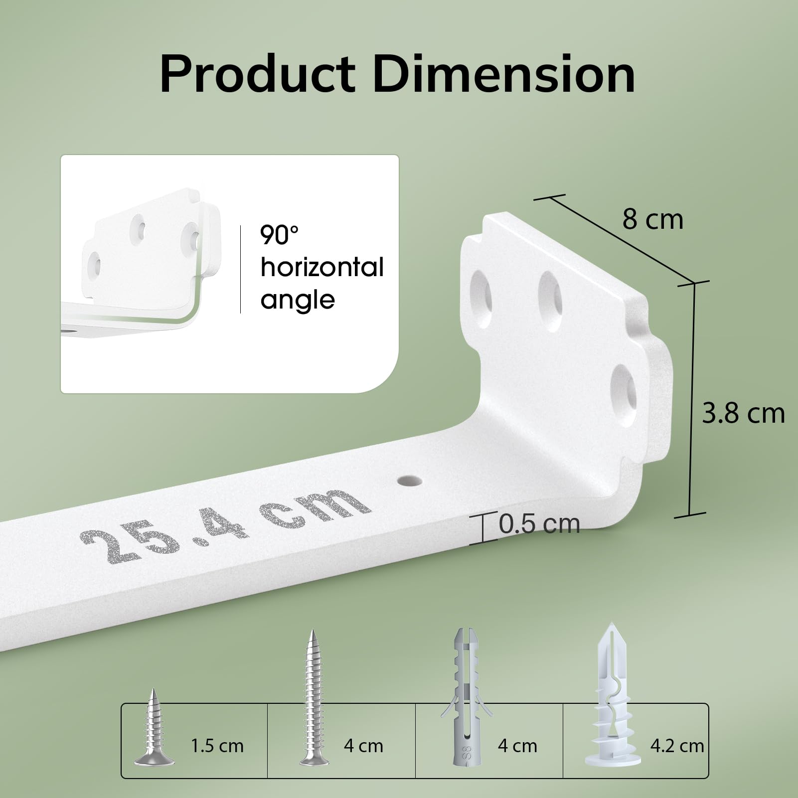 Staffe Mensola Galleggiante WELDUN - 8 Pezzi Metalliche Bianche Portata 75kg - Foto 4