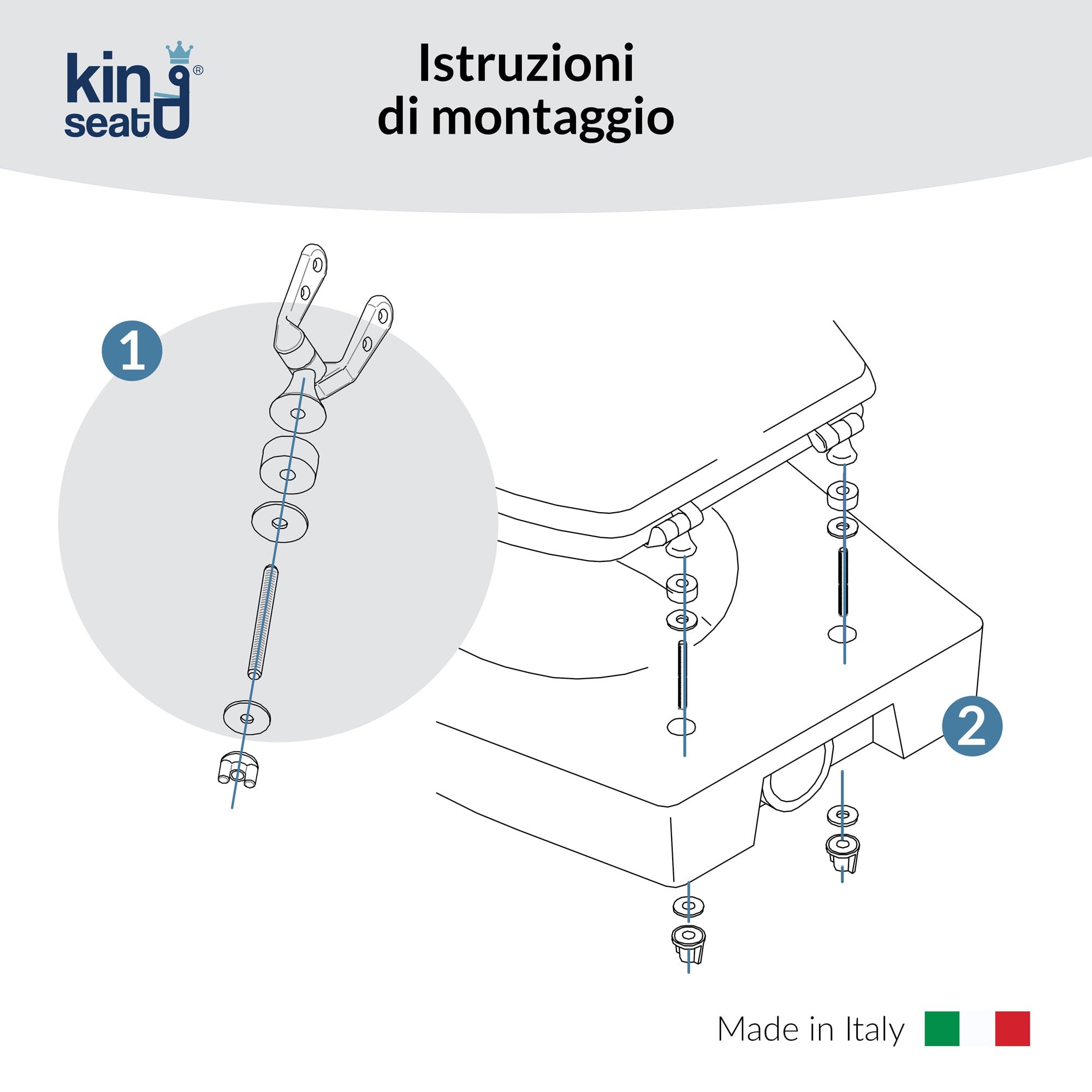 Copriwater in MDF, serie Tesi della Ideal Standard, Bianco con cerniere in ottone cromato.
