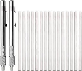 Seamaka 2 PCS Round Soapstone Holders with 15 PCS Round Replacement Soapstone for Making Removable Markings on Steel, Iron and Aluminum O-023