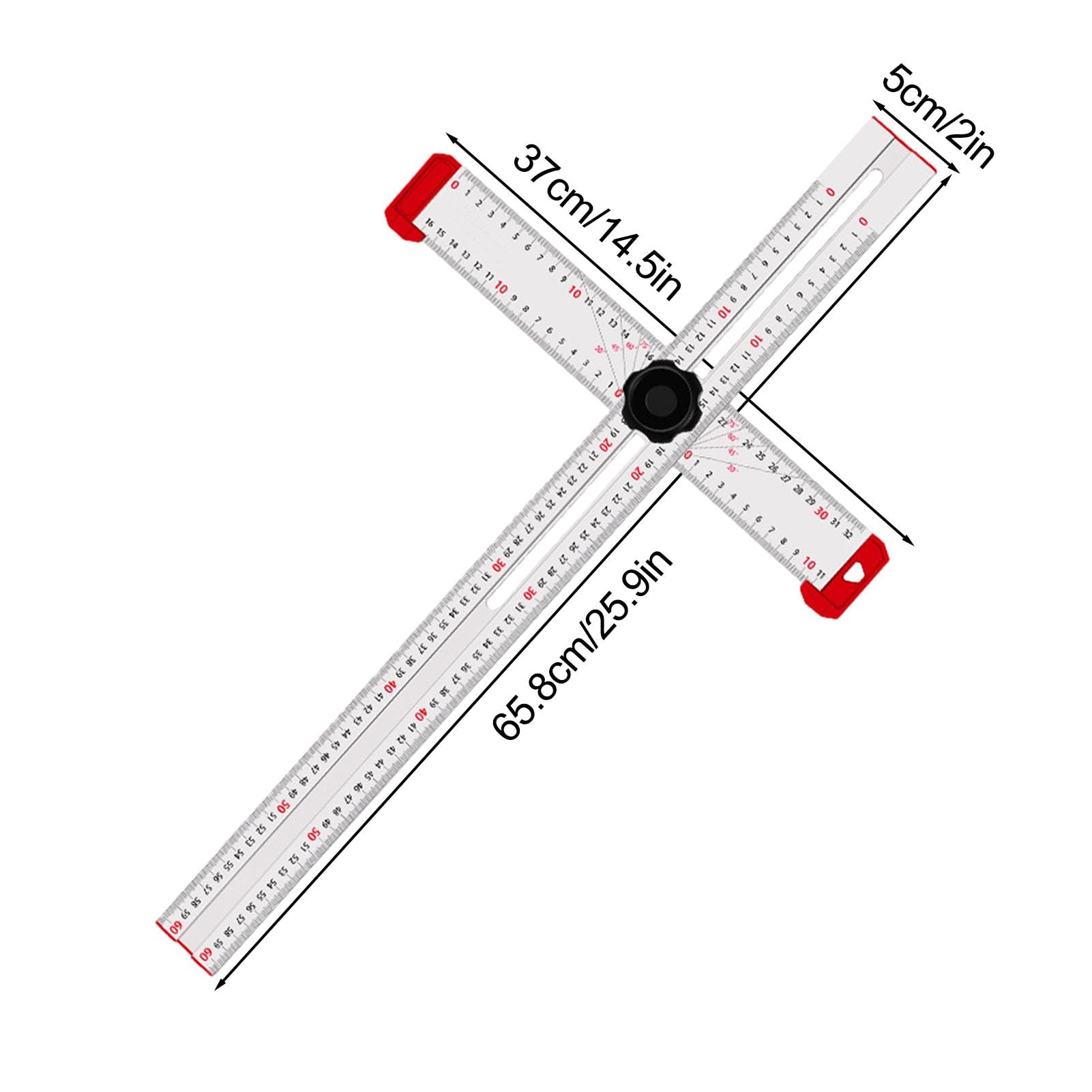 Strumenti di misurazione per la lavorazione del legno, quadrati a T | quadrati per falegnameria, righello quadrato a T, per lavori di falegnameria, layout e strumenti di misurazione