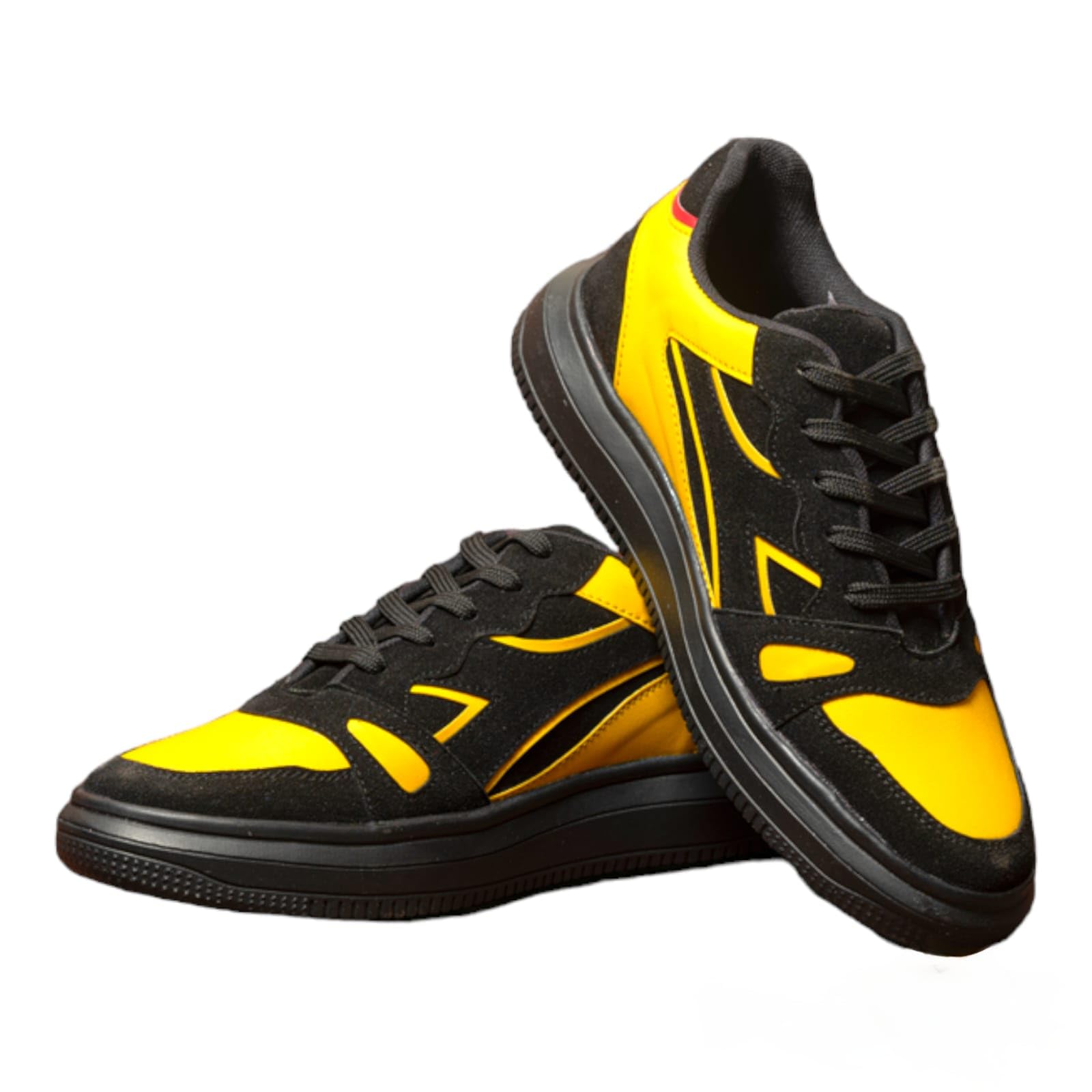 The Aurous Ignite Laceup Sneakers for Men (7) Yellow Black (B0D3B17NXW) Amazon Price History, Amazon Price Tracker