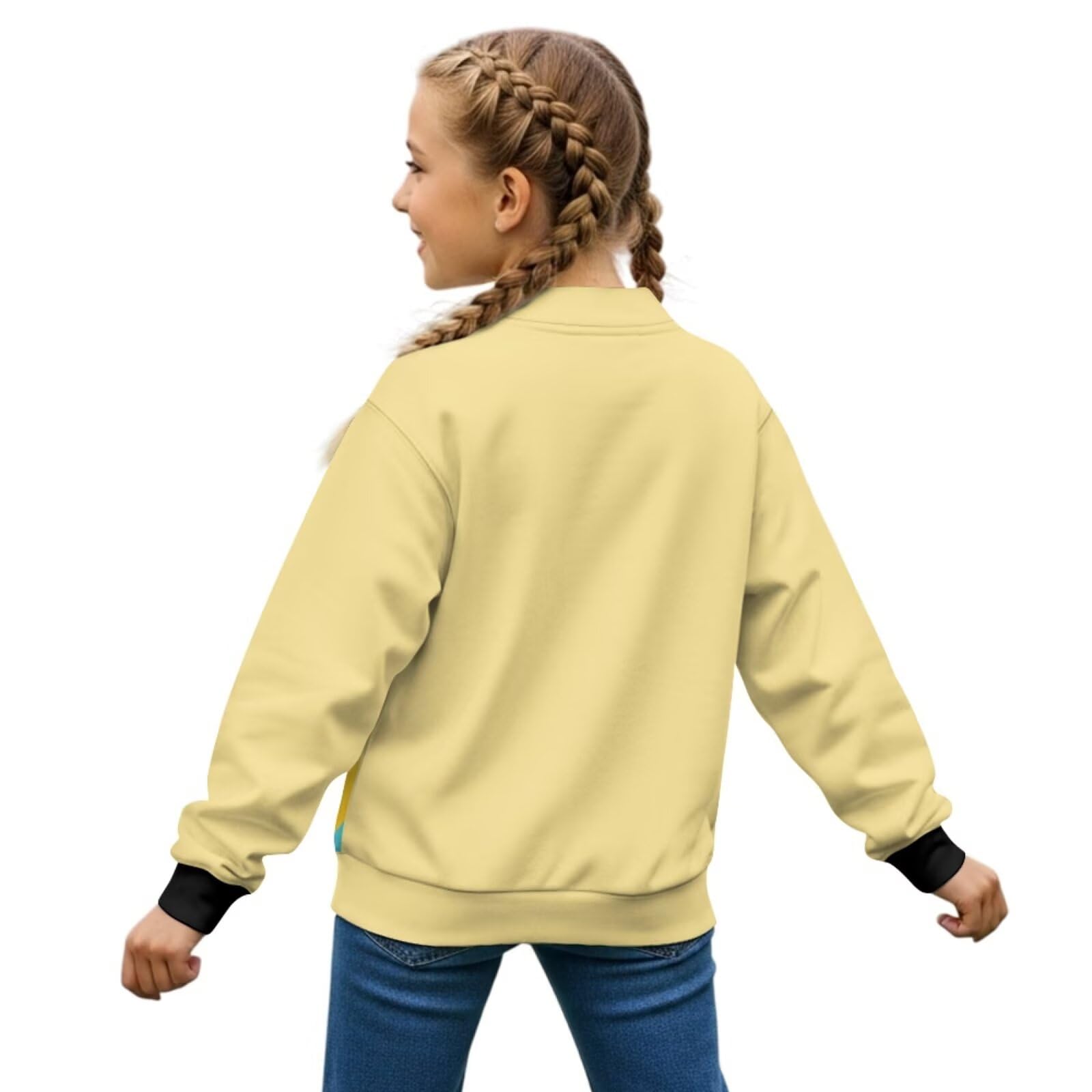 chaqlin Süßes Pferd-Baseballshirt für Mädchen, langärmelig, Kinderpullover, lustige Baseball-Trikots, Shirts 5–6 Jahre, Herbst-Mädchen-Blusen mit Tasche