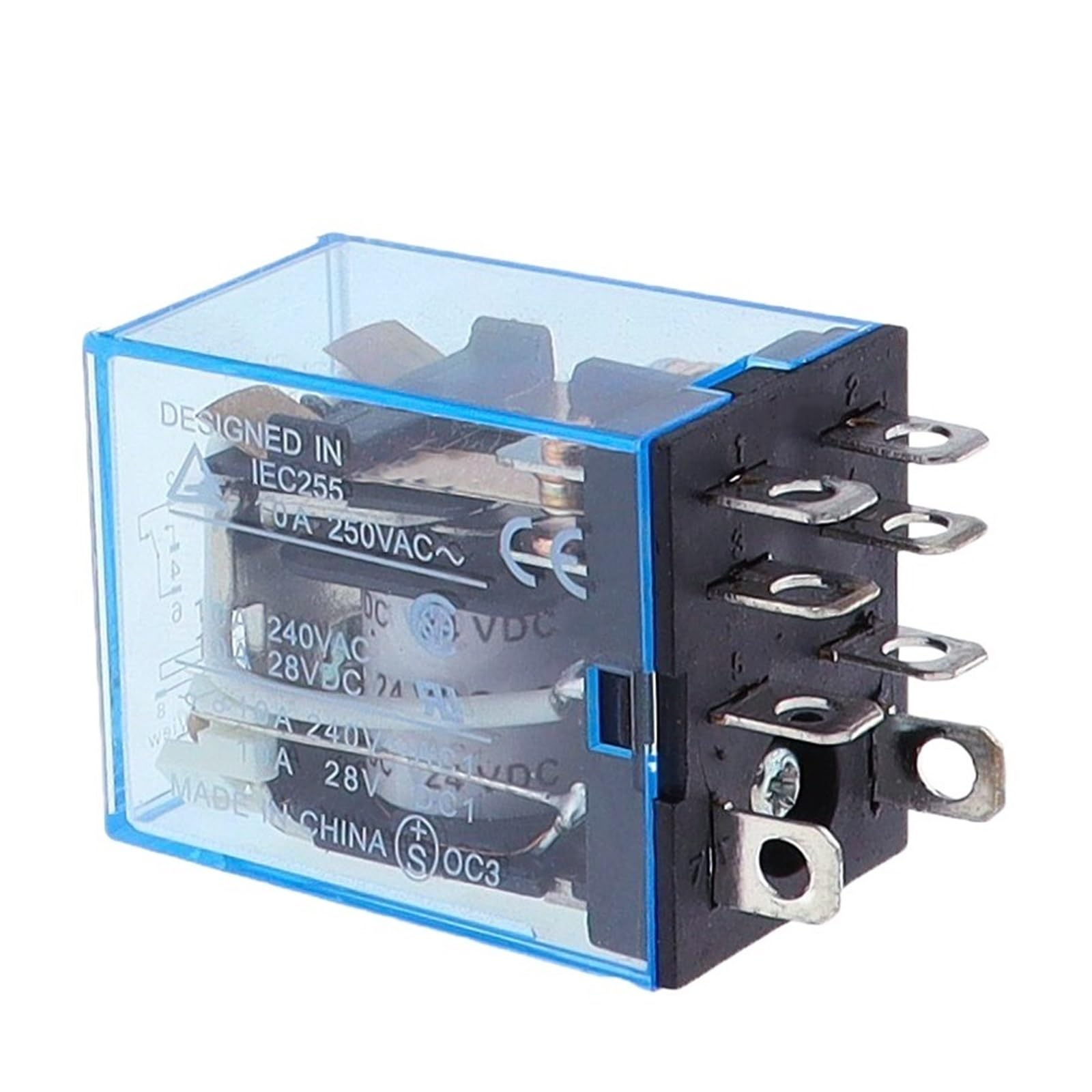 Relais électromagnétique LY2NJ DPDT AC 12V avec indicateur LED à 8 broches