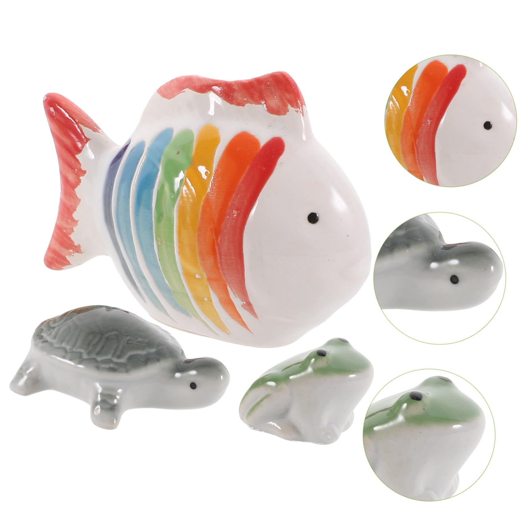 BESPORTBLE 4 Ensembles Méduse Réservoir Poisson Artificiel Décoration Aquarium Tortue Ornement Céramique Aquarium Accessoire D'aménagement D'aquarium Décorations D'aquarium 3 Pièces * 4