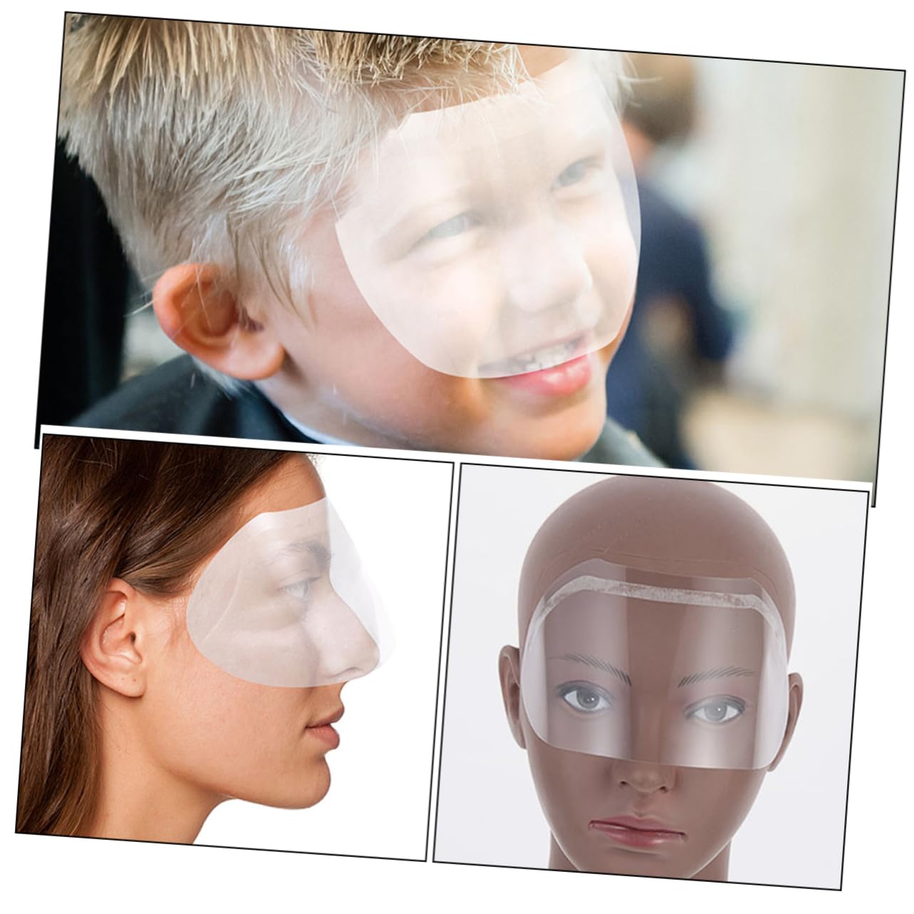 180piezas Escudos Faciales Transparentes Para Peluquería Protecciones Para De Cabello y Tratamientos Capilares Cubiertas Para Manchas y Suciedad y
