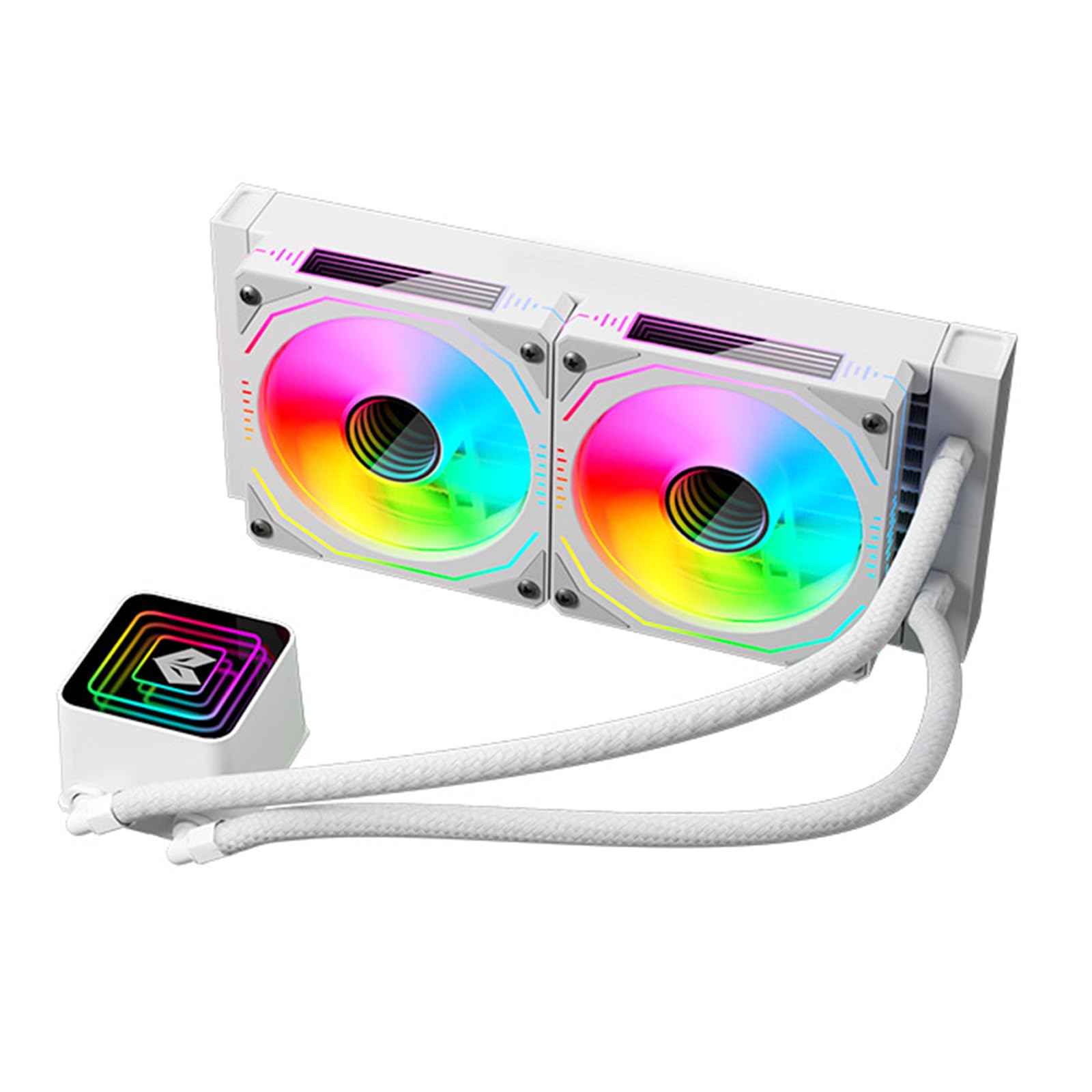 Enfriador de agua para escritorio ARGB 5V3pin doble ventilador ajustable de 4 pines CPU ventilador de refrigeración por agua para múltiples plataformas eficiente