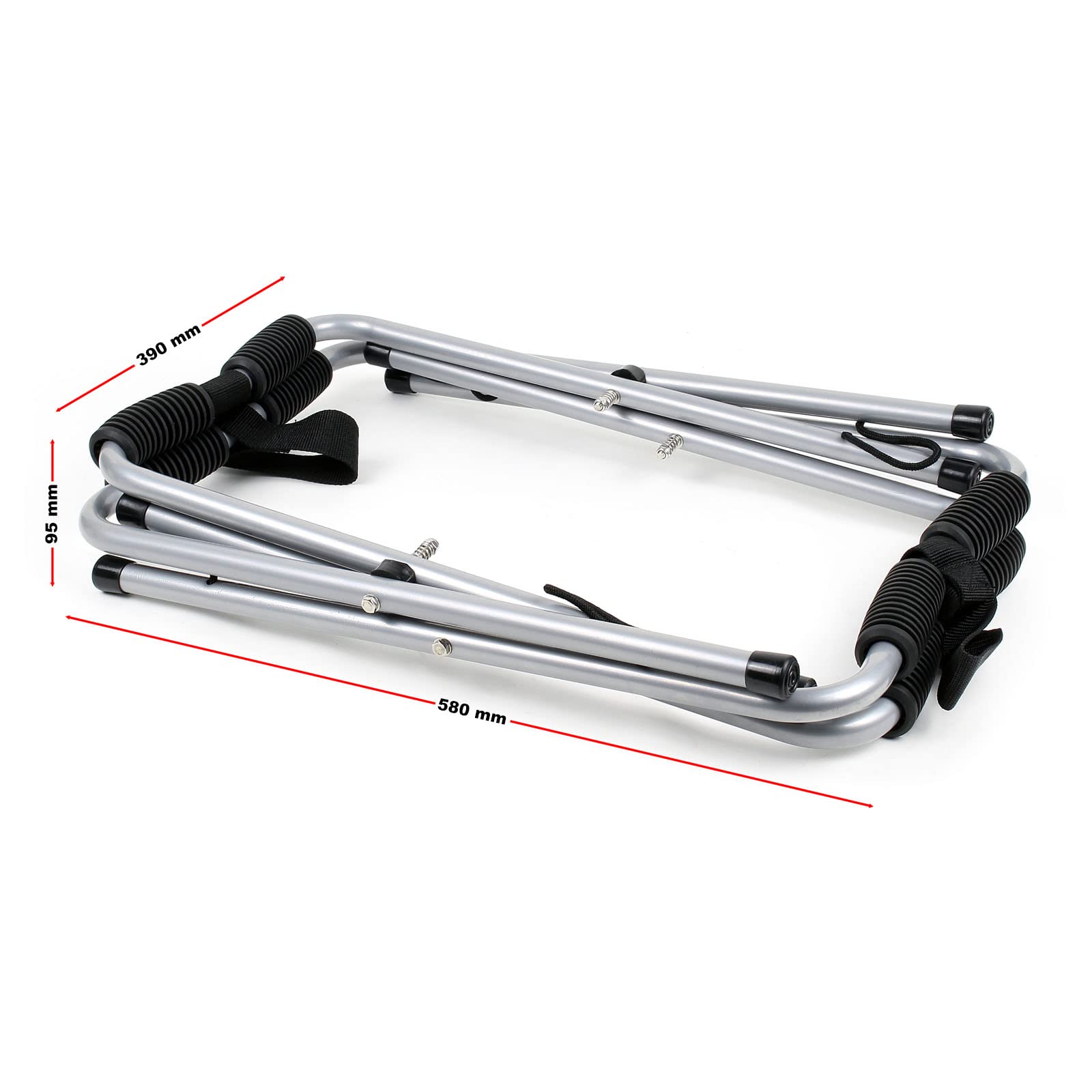 WilTec Rack de Rangement pour Kayak et canoë - 370 x 330 x 410 mm - Pliable - Support de Stockage en Aluminium pour Présentation Nettoyage Réparation Bateau