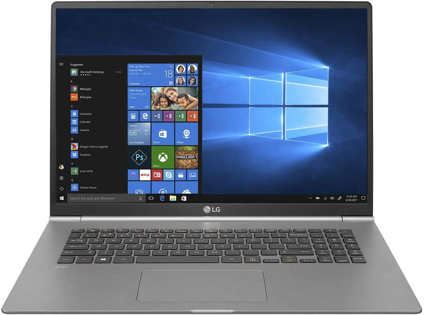 LG-Gram 17" WQXGA (2560 X 1600) IPS Display Laptop, i7-8565U, 16GB Ram, 512GB SSD, Backlit Keyboard,