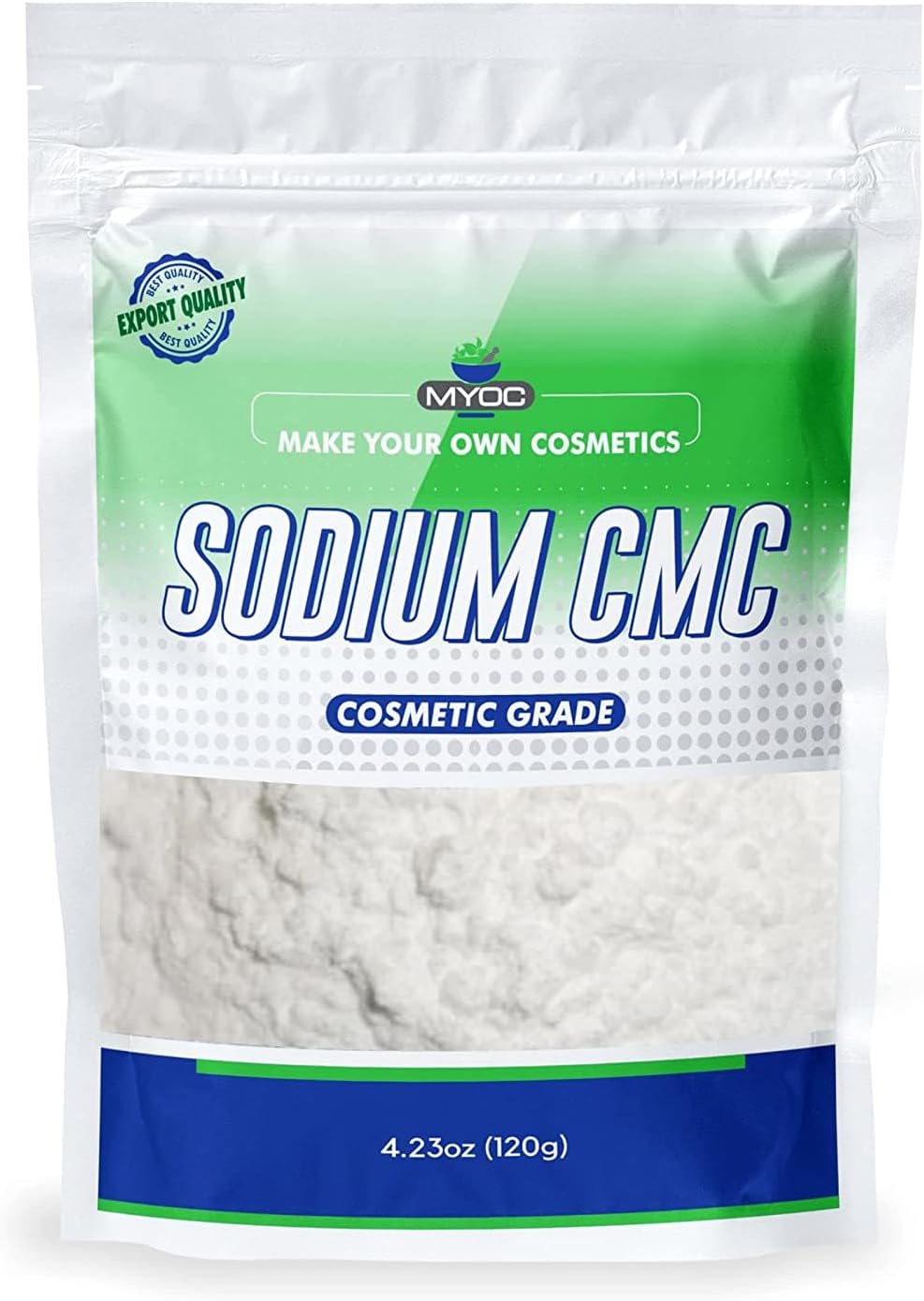 Sodium CMC Powder - 120 Gm (5.99 Oz), Pure Carboxymethyl Cellulose Sodium Powder, Carboxymethyl Cellulose CMC, Sodium CMC Powder Bulk, Cellulose Derivative Raw Material, Non-GMO, Paraben Free