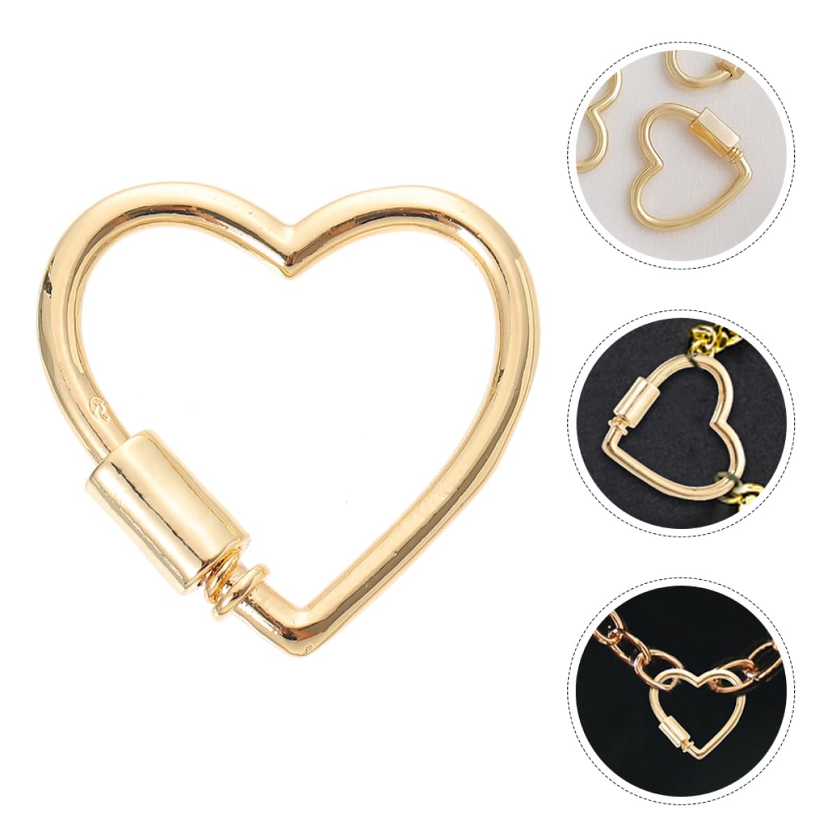 Operitacx 25pezzi Chiusure Per Collane e Bracciali Forma Di Cuore Connettori Fai Da Te Con Chiusura Sicura Accessori Per Creazioni Di Gioielli