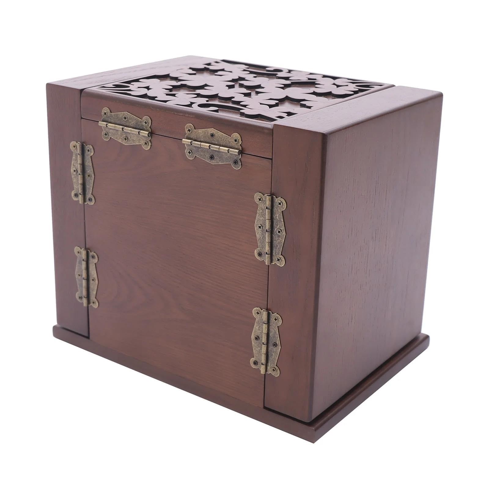 Joyero Viaje Joyero Estilo Cajón Brown 5 Acoda Almacenamiento Madera Rústico Organizador Joyeros