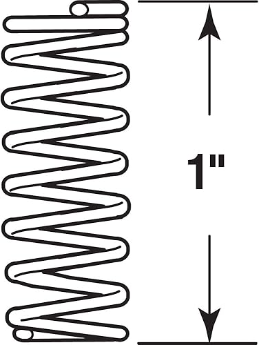 Miniatura 23 de Prime-Line SP 9700 Muelle de compresión, construcción de acero para resortes, acabado niquelado, 0.035 GA x 1/4 pulgadas x 1/2 pulgadas