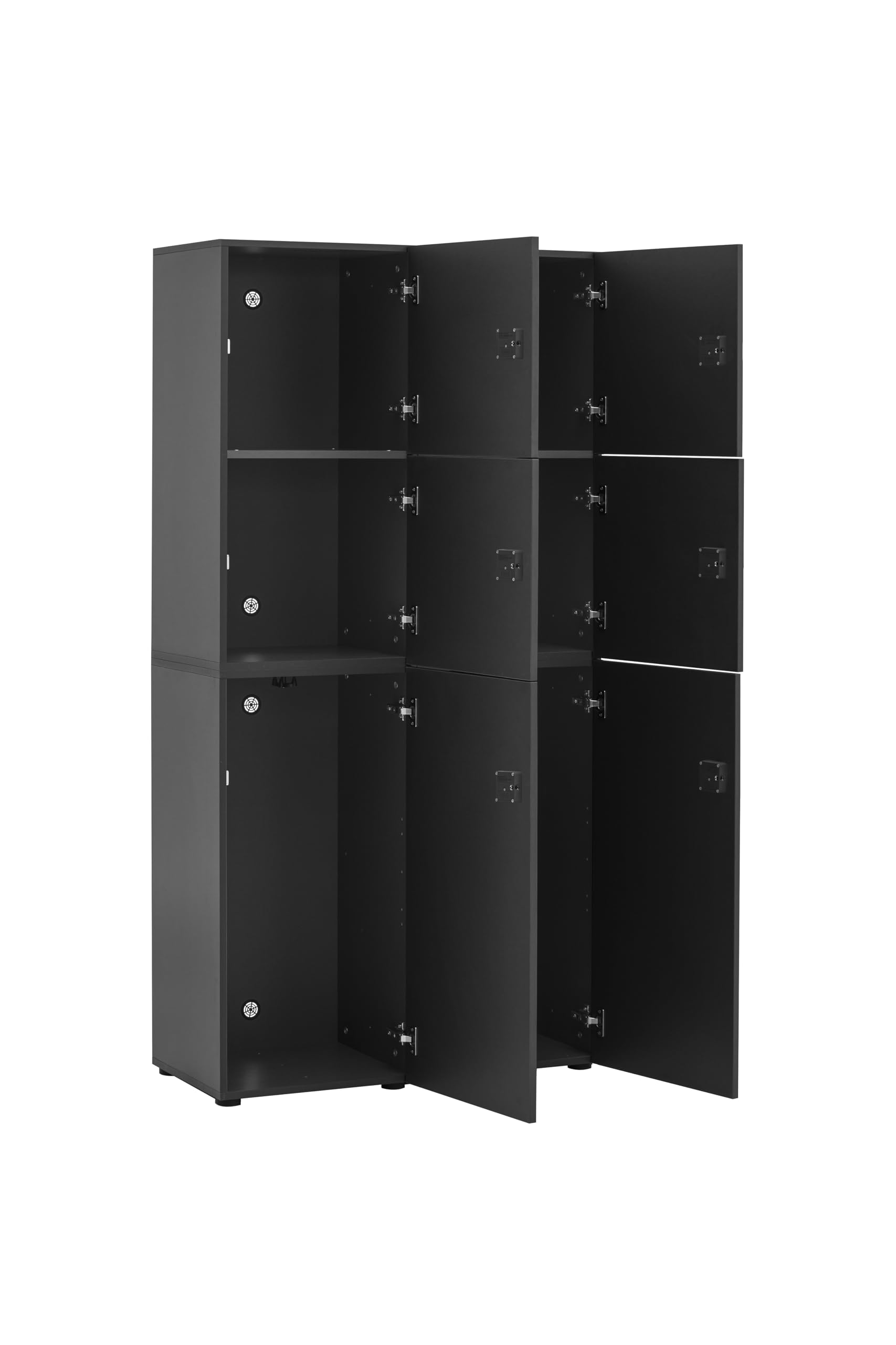 Schildmeyer Locked Spind Schrank Set Cap 702030 mit elektronischem Schloss, Holzwerkstoff, anthrazit